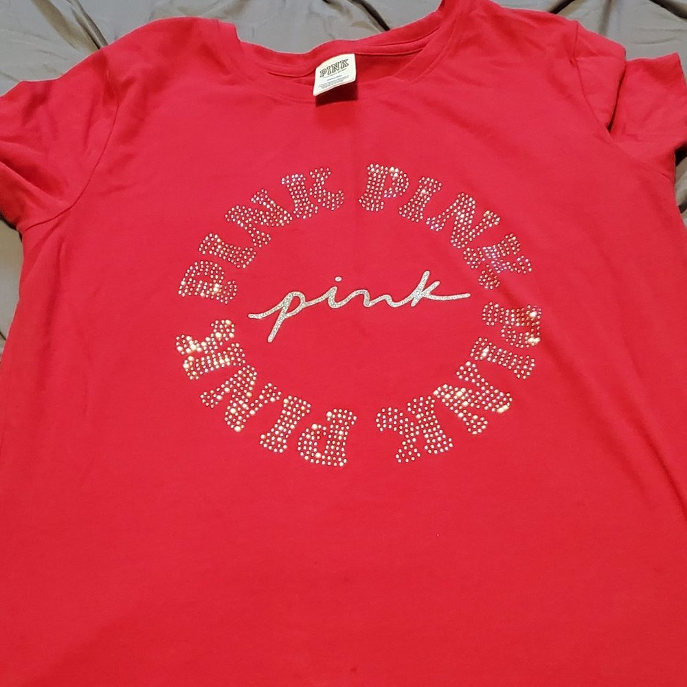 PINK Red Bling Tee